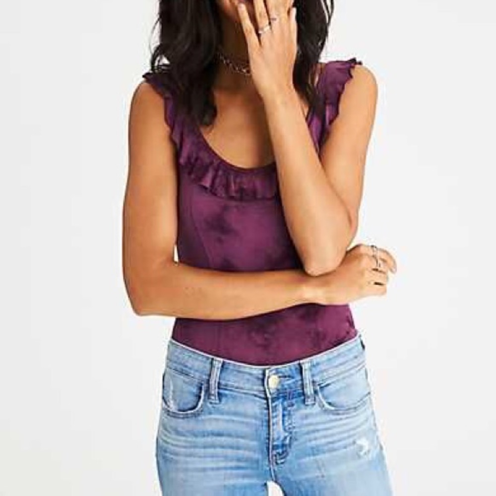 American Eagle Purple  Snap Closure Bodysuit